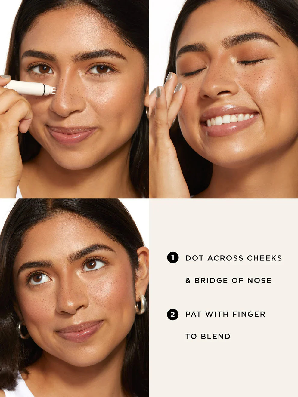 qiawi go with the faux freckle stamp - natural-looking, 5 prong freckle pen